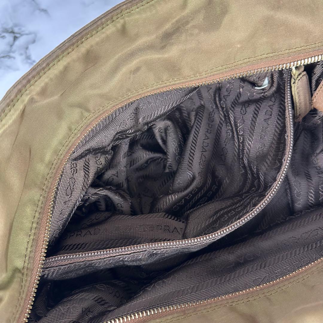 希少✨プラダ トートバッグ ショルダー チェーン ゴールド金具 三角ロゴ