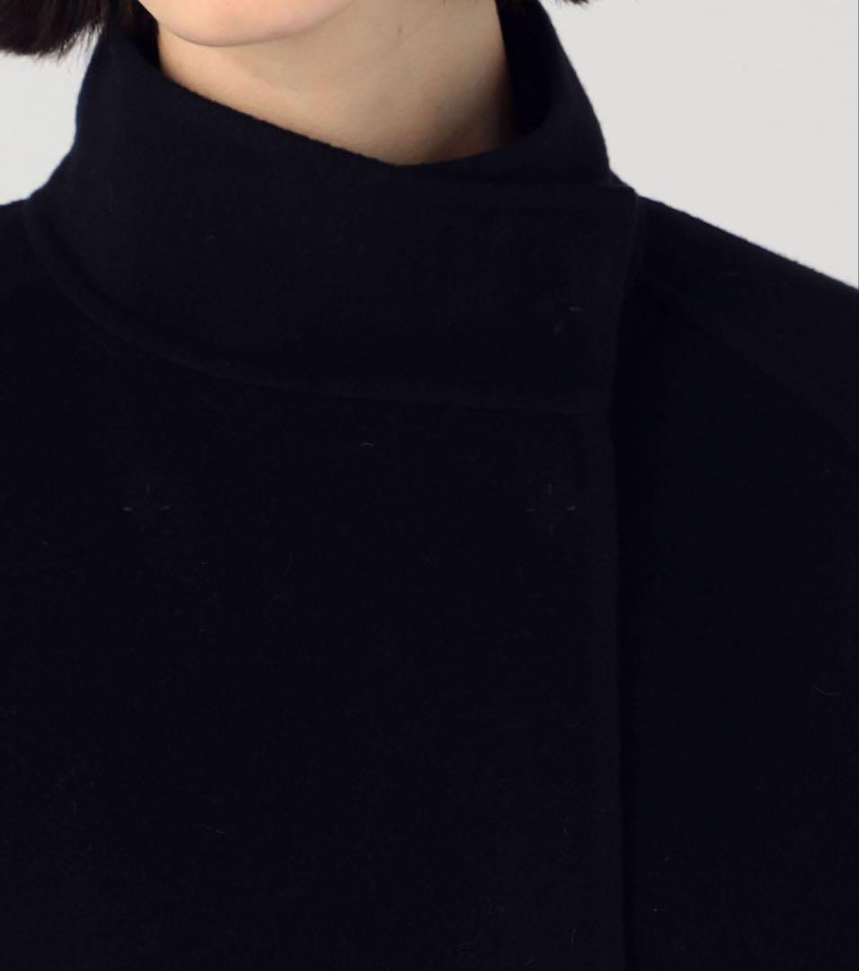 トゥモローランド　スーパーダブルフェイス ベルテッドコート　ネイビー