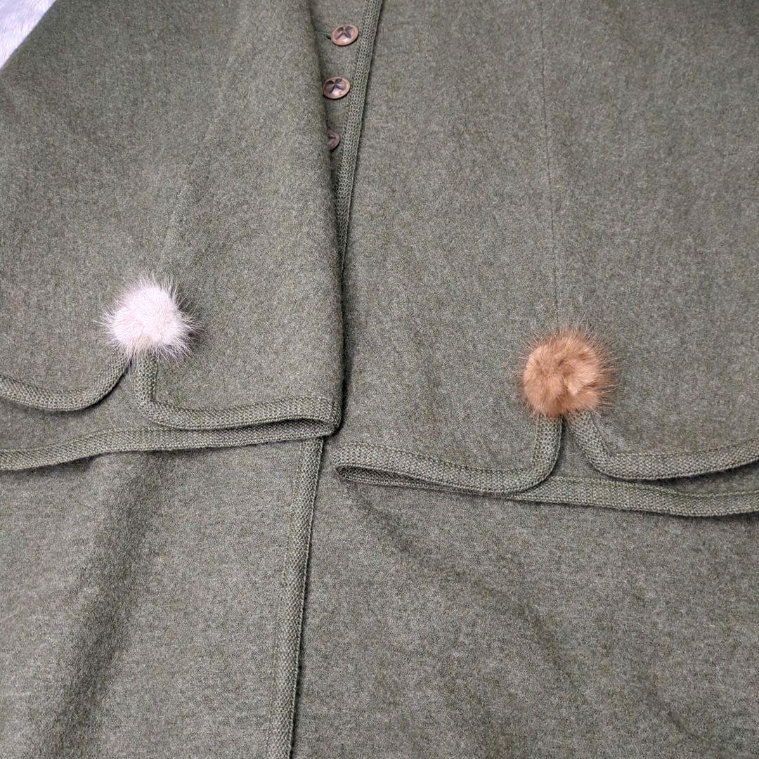 購入者様決定✨GEIGEIR ガイガー ウール マント ゆったりニット ポンチョ