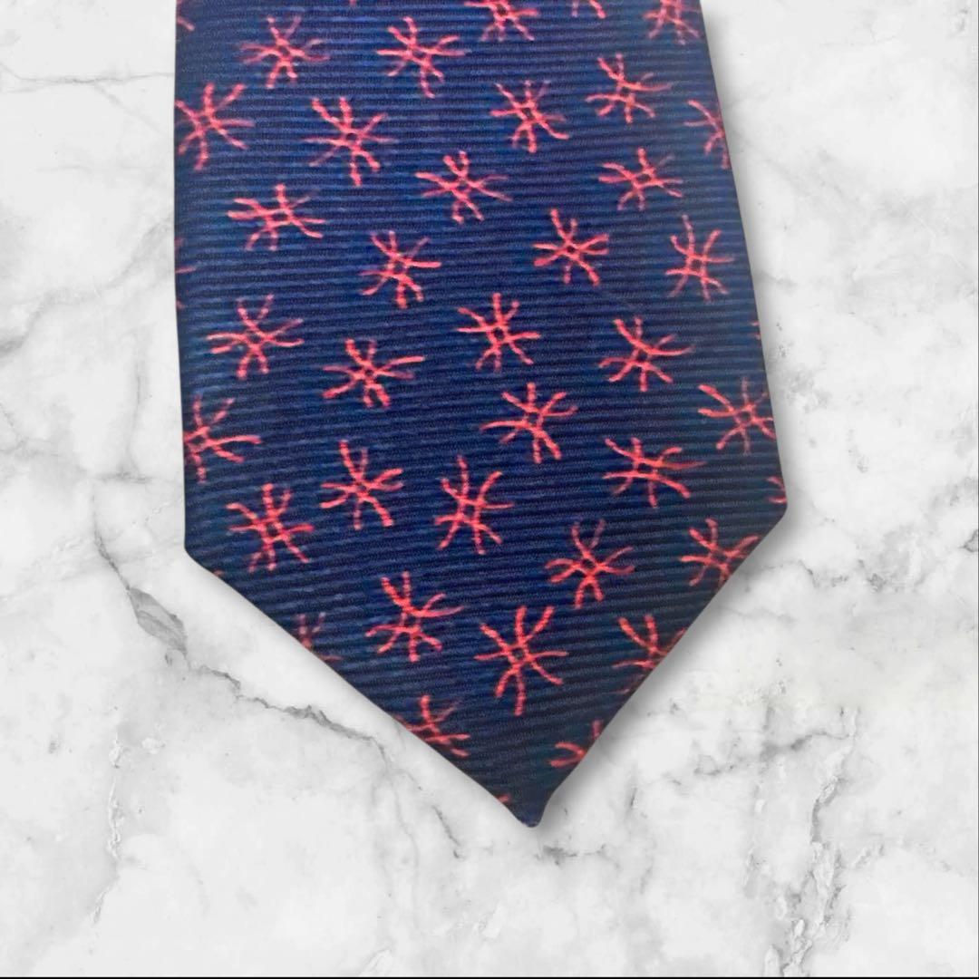 【タグ・箱付き】ブルガリ　ネクタイ　ネイビー　セッテピエゲ