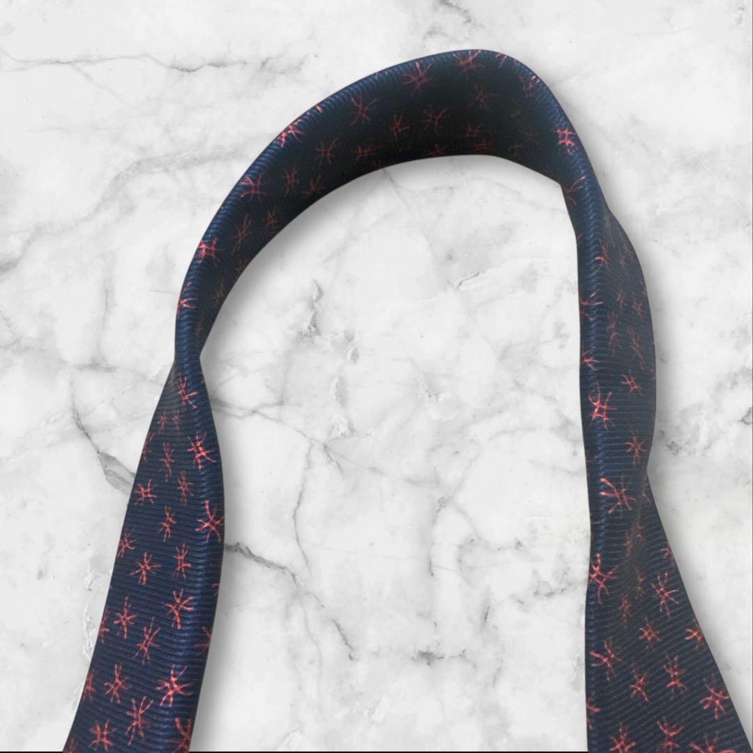 【タグ・箱付き】ブルガリ　ネクタイ　ネイビー　セッテピエゲ