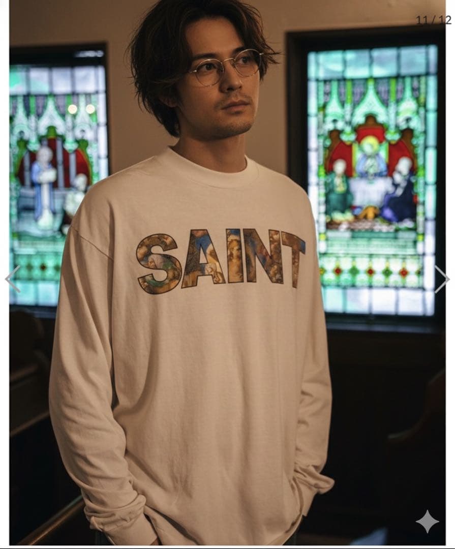 【早いモノ価値！】セントマイケル ロンT Mサイズ ホワイト