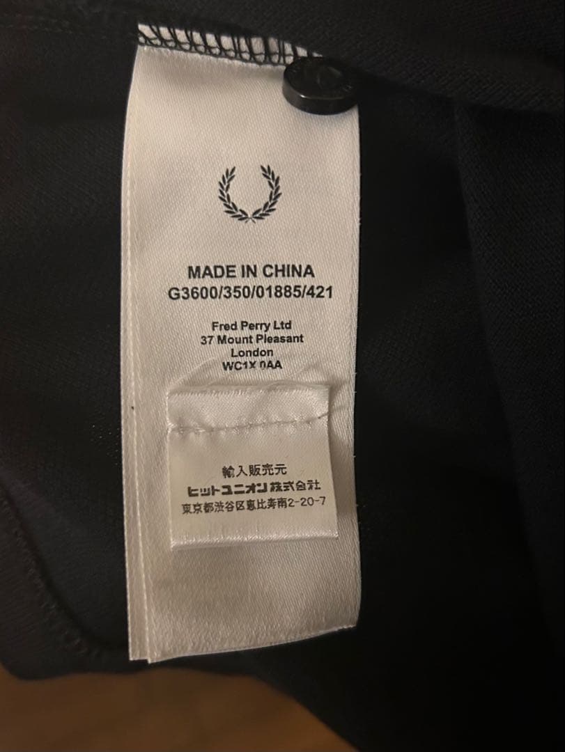 フレッドペリー 半袖ポロシャツ G3600
