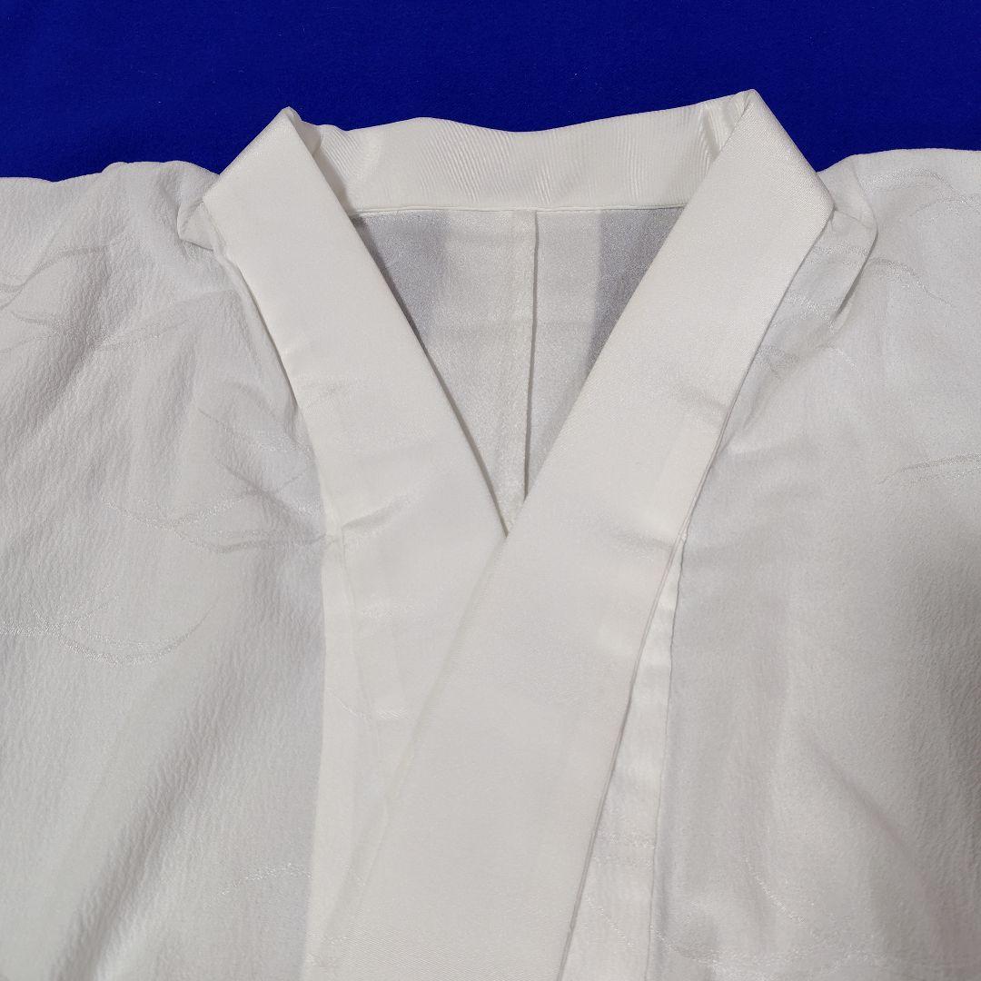 長襦袢　紙人形　単衣　洗える長襦袢　プレタ長襦袢　シルック　衣紋抜き　礼装　美品