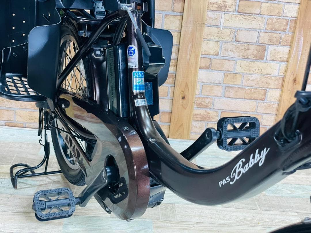 特価 ヤマハ 最高級バビー ブラウン 子供乗せ電動アシスト自転車 H1878