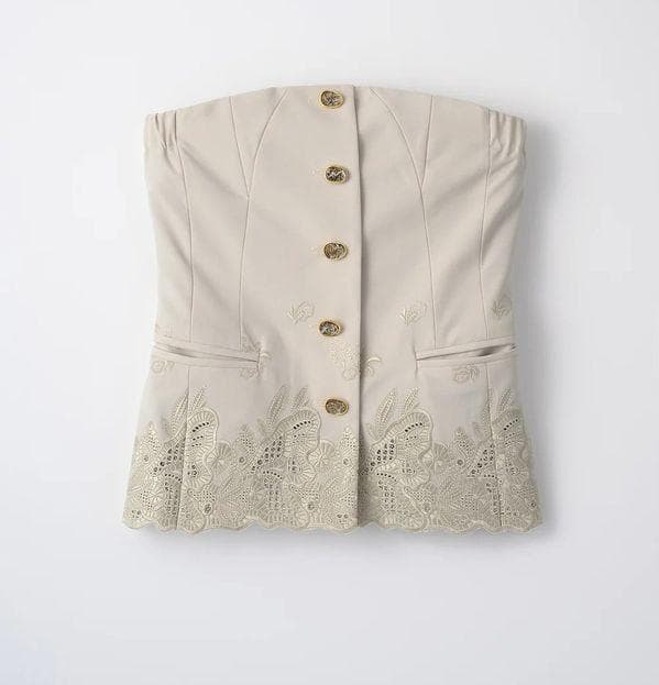 MURRAL Morpho embroidery bustier 刺繍 ビスチェ