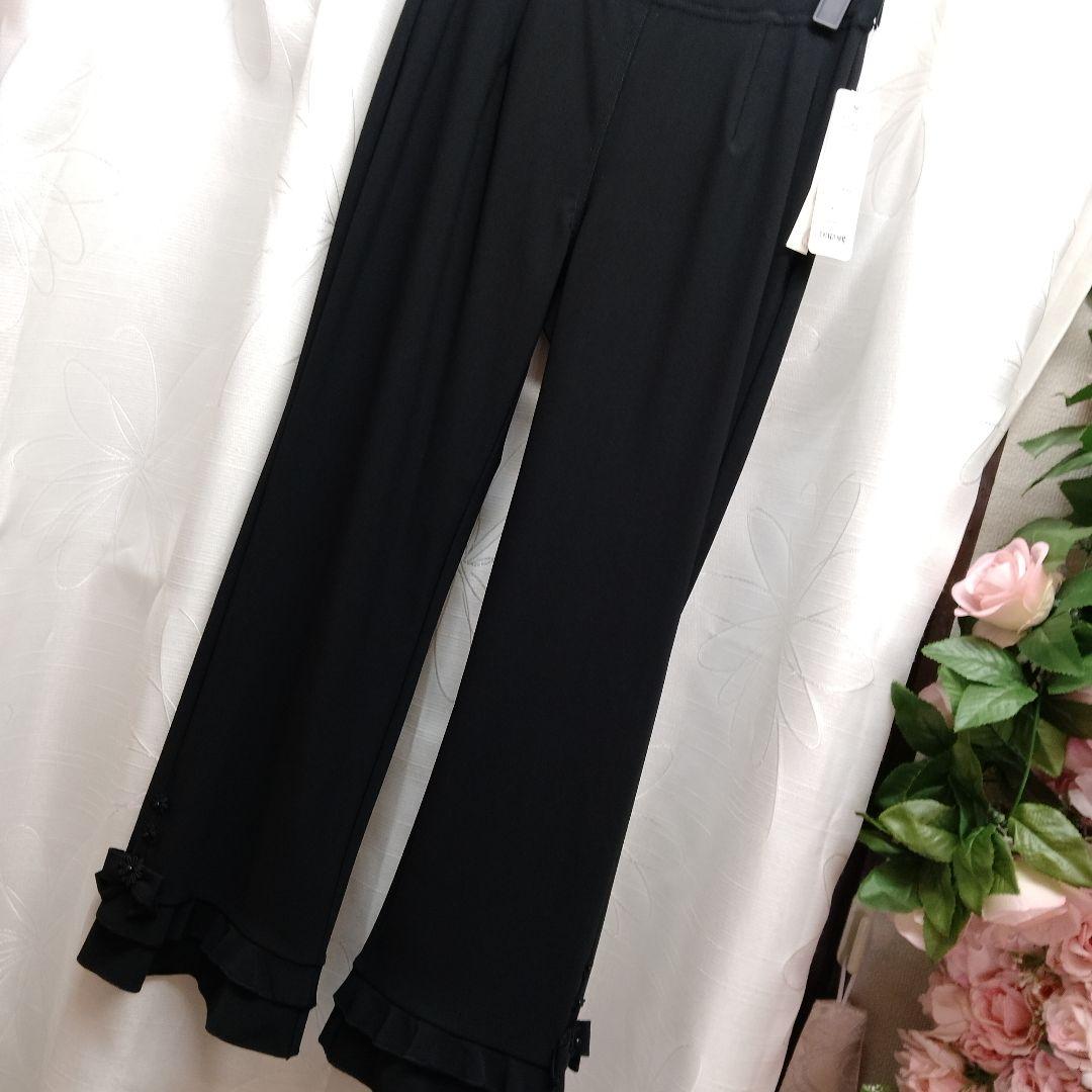 黒サラッとしたフルレングスパンツサイズ40　42