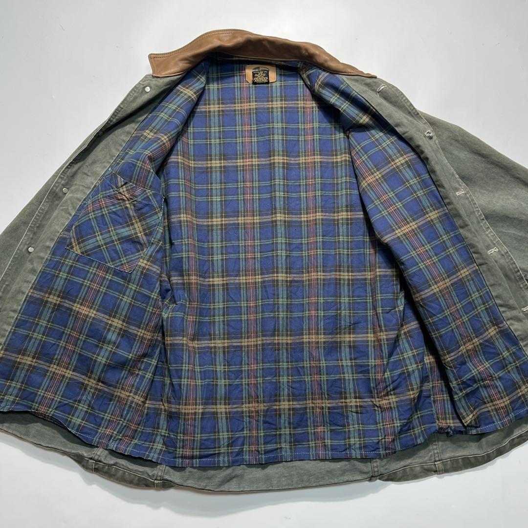 90s〜 カナダ製 ビンテージ カバーオール XL相当 モスグリーン ○7570