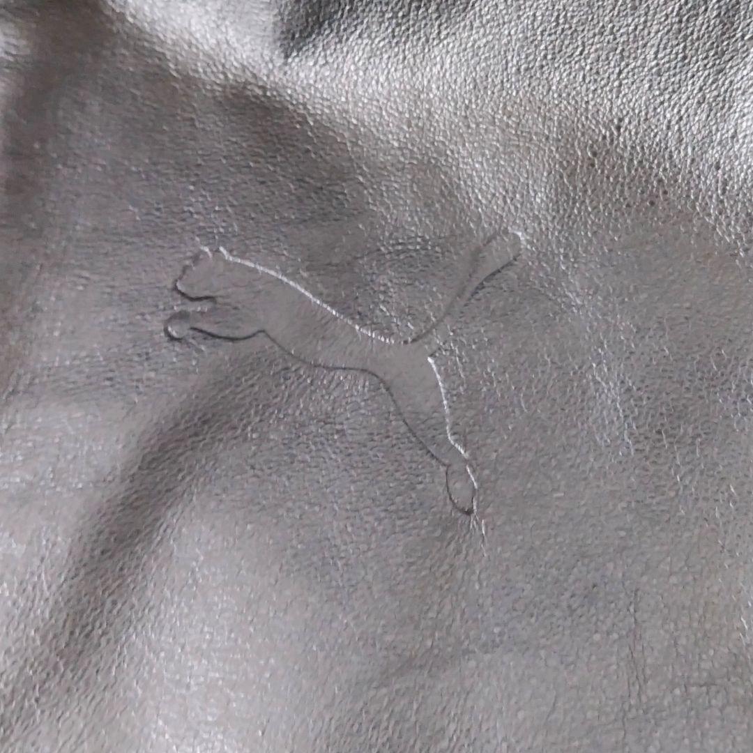 PUMA Clydeフード付きレザージャケット サイズUSM　フライトジャケット