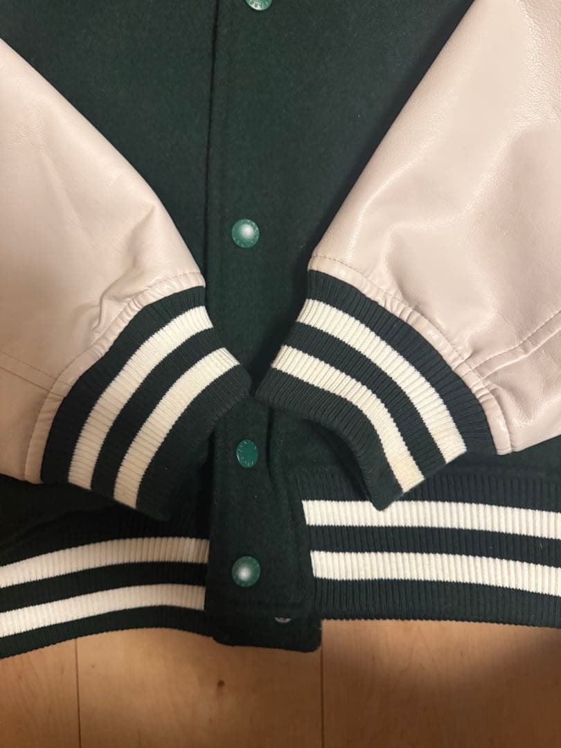 XLARGE スタジャン XL ダークグリーン/ホワイト