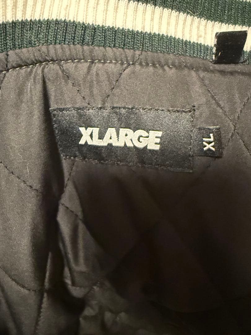 XLARGE スタジャン XL ダークグリーン/ホワイト