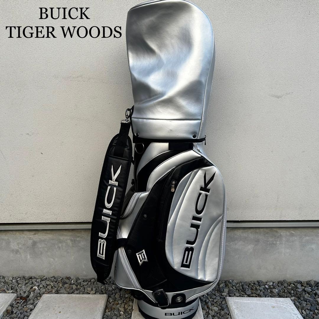 希少 タイガーウッズ BUICK キャディバッグ シルバー