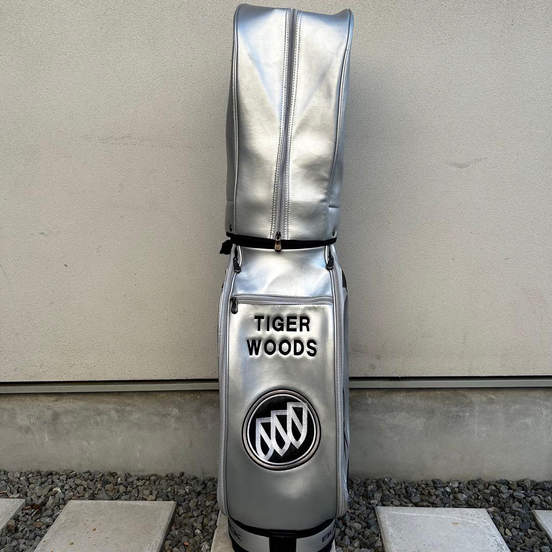 希少 タイガーウッズ BUICK キャディバッグ シルバー