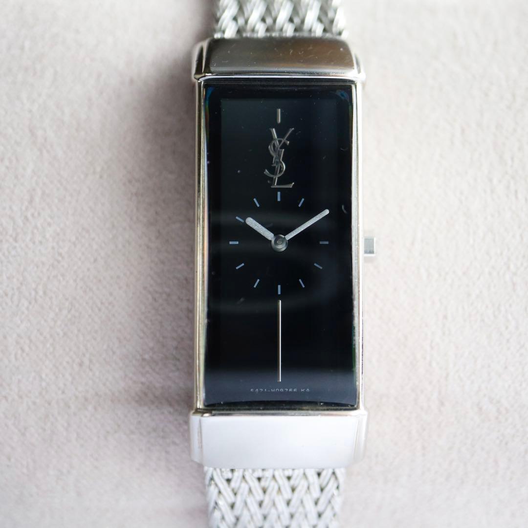 Yves Saint Laurent シルバー　ブラック文字盤 腕時計 1363