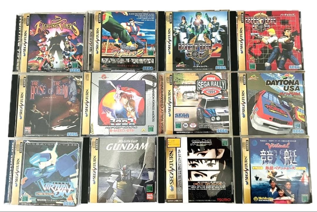 SEGA セガサターン本体＋ソフト12本＋ガンコン付【動作確認済】