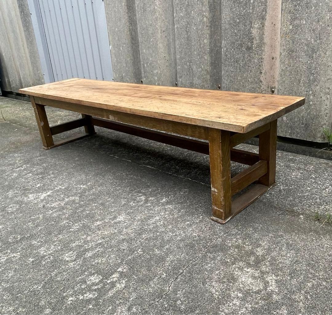 稀少/ビンテージ/古道具/当時物/無垢材/寺子屋/長机/作業台/店舗什器/②