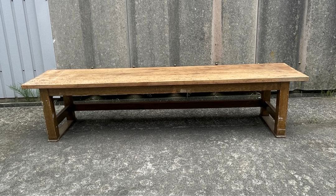 稀少/ビンテージ/古道具/当時物/無垢材/寺子屋/長机/作業台/店舗什器/②