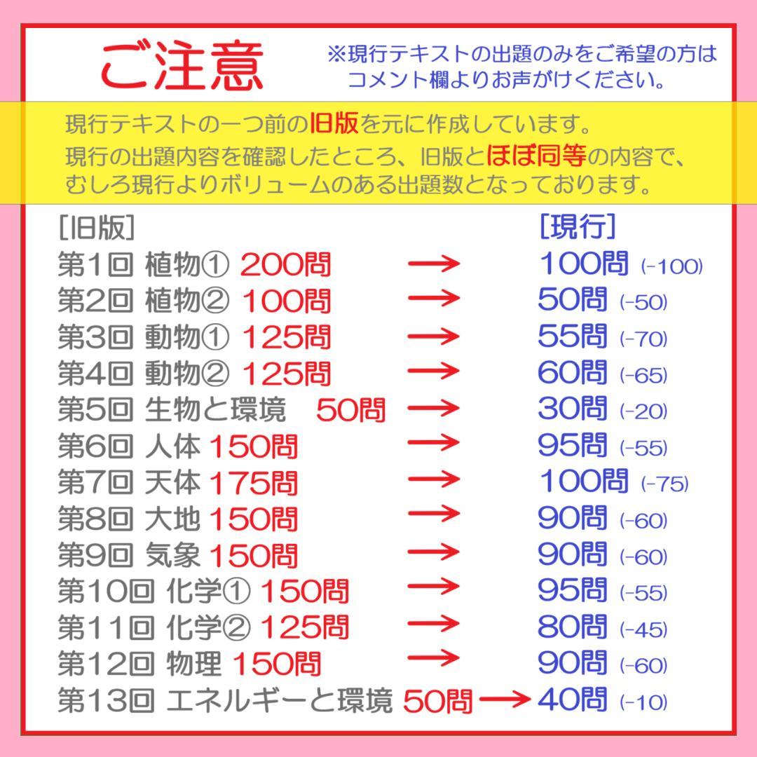 カット済 【中学受験】理科の基本事項 知識編 理科 暗記カード フルセットb