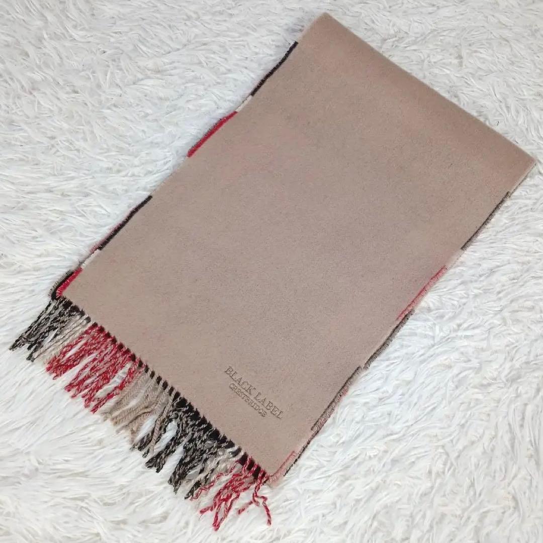 ✨極美品✨ブラックレーベルクレストブリッジ カシミア　リバーシブルマフラー