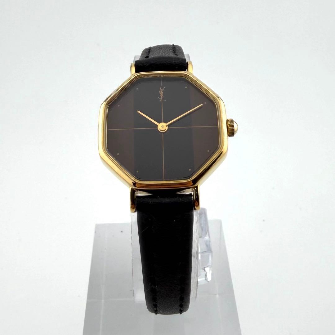 【新品電池/新品ベルト/稼働】サンローラン 4-101791 腕時計 オクタゴン