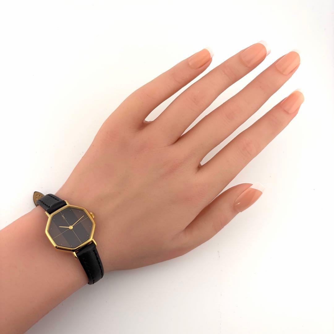 【新品電池/新品ベルト/稼働】サンローラン 4-101791 腕時計 オクタゴン