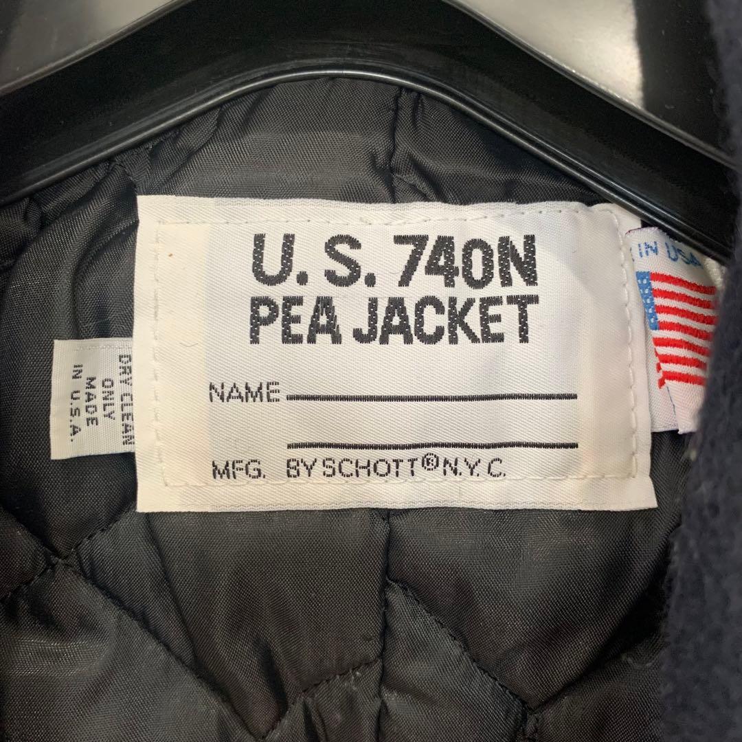 【美品】USA製 shott ピーコート 44 S