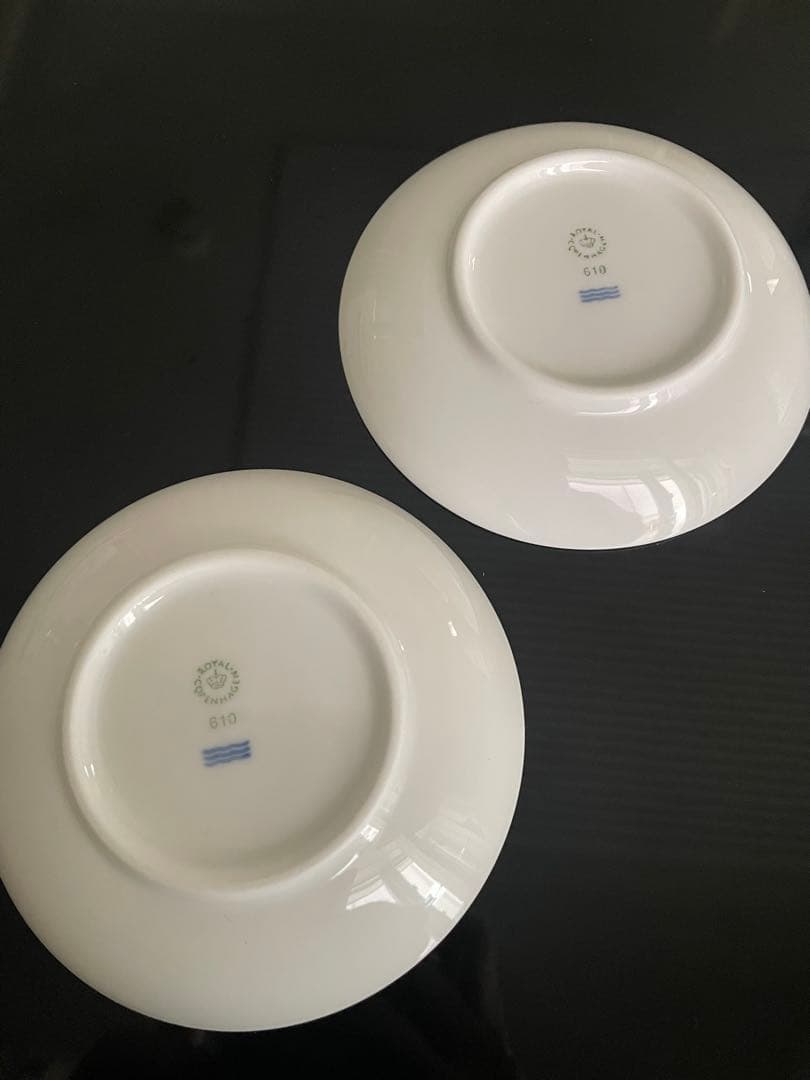 【新品】ロイヤルコペンハーゲン　ブルーパルメッテ 蓋つきカップ&ソーサー 4客