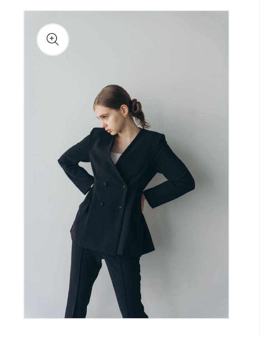 CARLA 2wayぺプラムジャケット　ネイビー