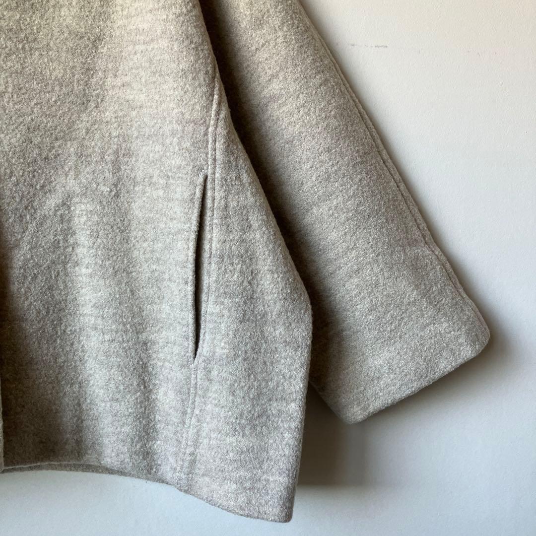 evam eva プレスウールノーカラーコート　ヨーガンレール　中川政七商店