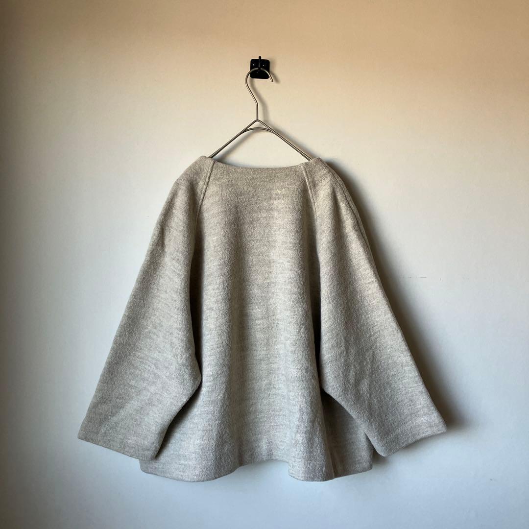 evam eva プレスウールノーカラーコート　ヨーガンレール　中川政七商店