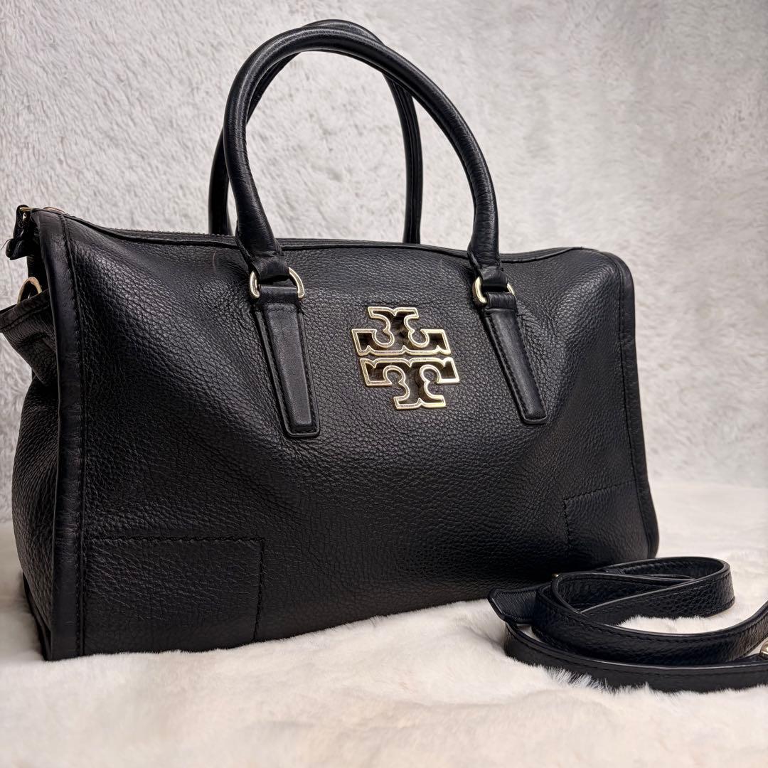 トリーバーチ　ショルダーバッグBRITTEN　レザー　ブラック　2way