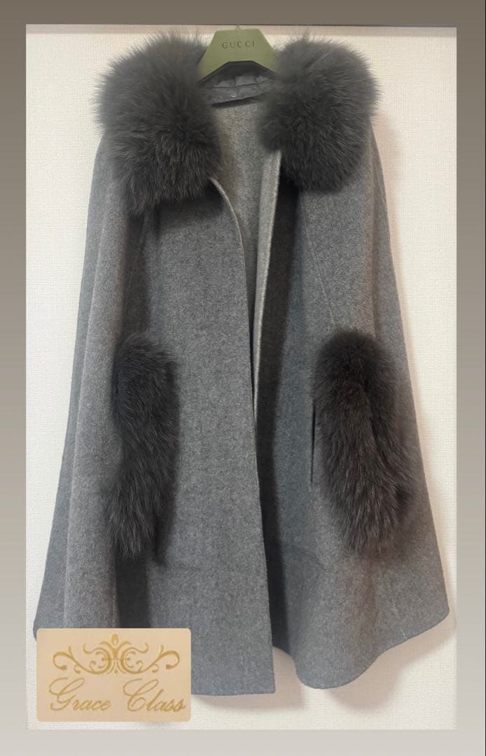 グレースコンチネンタルGRACE CONTINENTAL☆リバーFOX ポンチョ