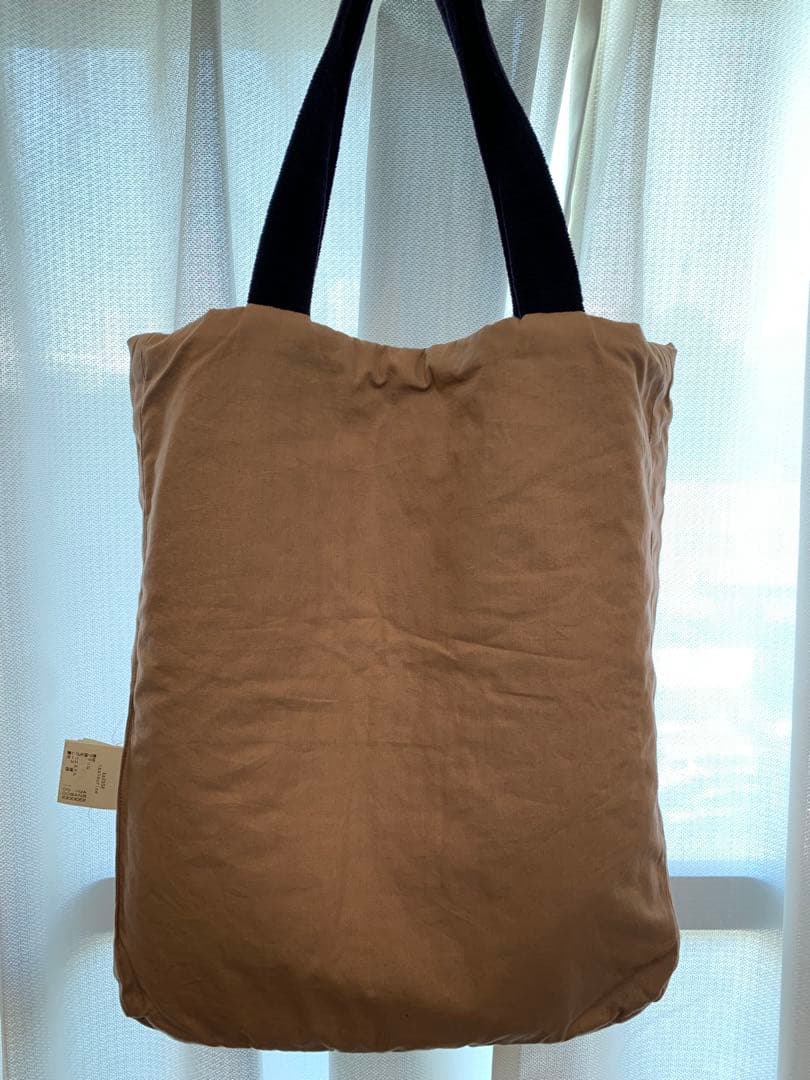 ミナペルホネン　トートバッグ　ネイビー／ピンク　タンバリン　ka9356