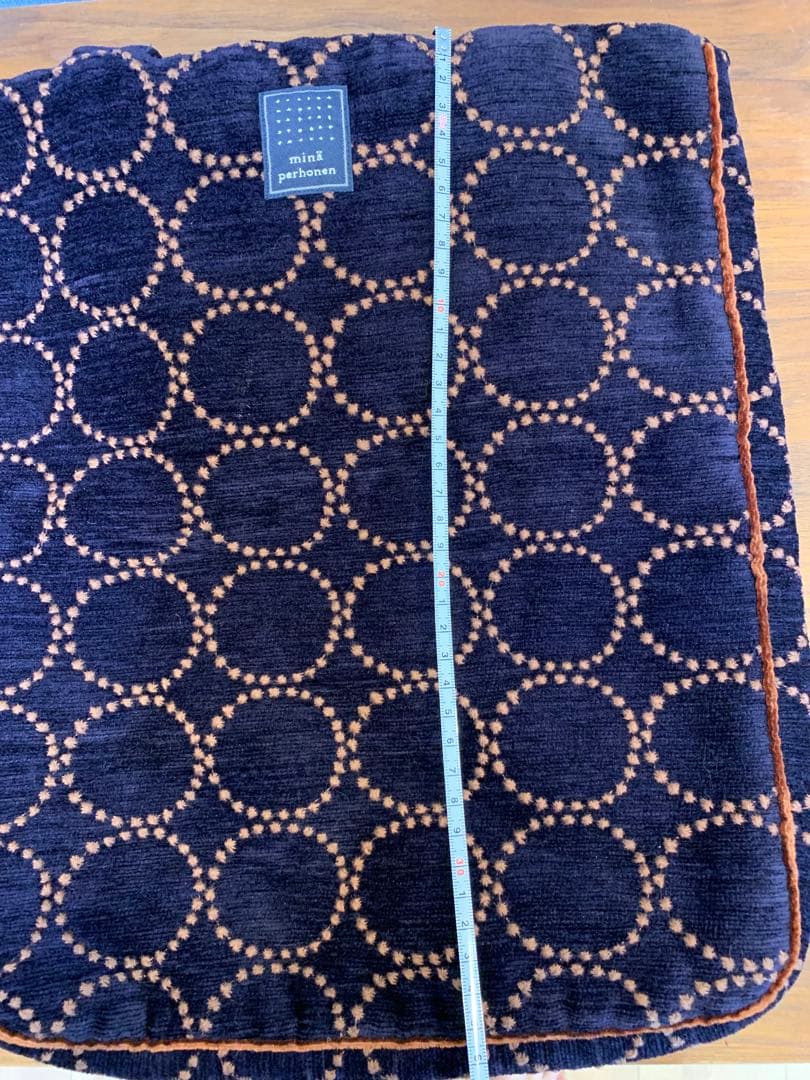 ミナペルホネン　トートバッグ　ネイビー／ピンク　タンバリン　ka9356