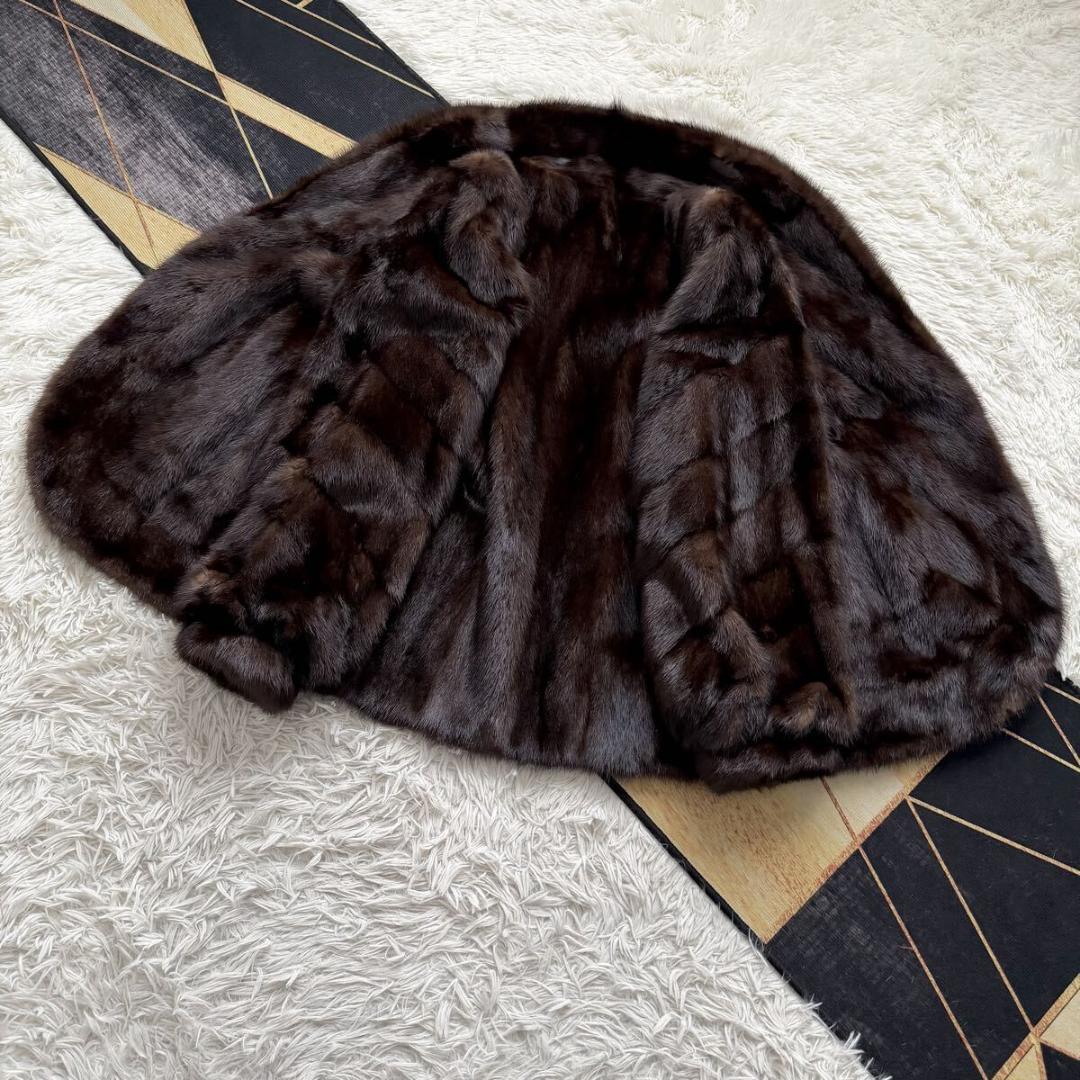 クロップド/ショート デザイン ミンク ファーコート XL 毛皮 リアルファー