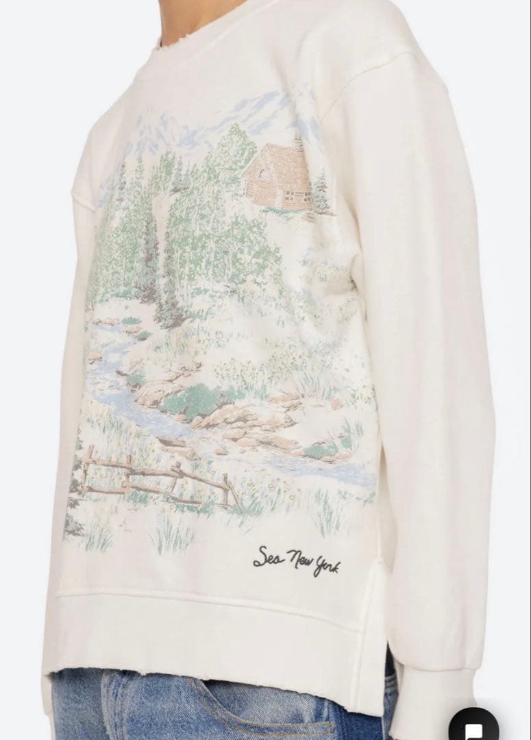 定価3.8万円　Sea New York Andes 刺繍スウェット