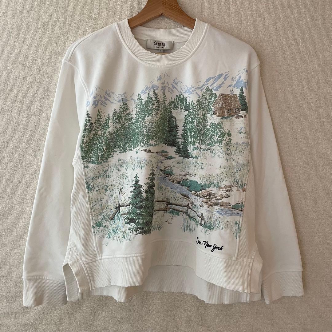 定価3.8万円　Sea New York Andes 刺繍スウェット