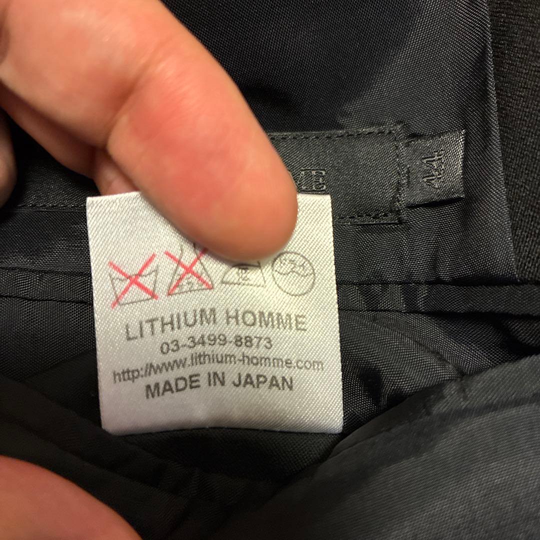 リチウムオム　ブラック スーツ セットアップ