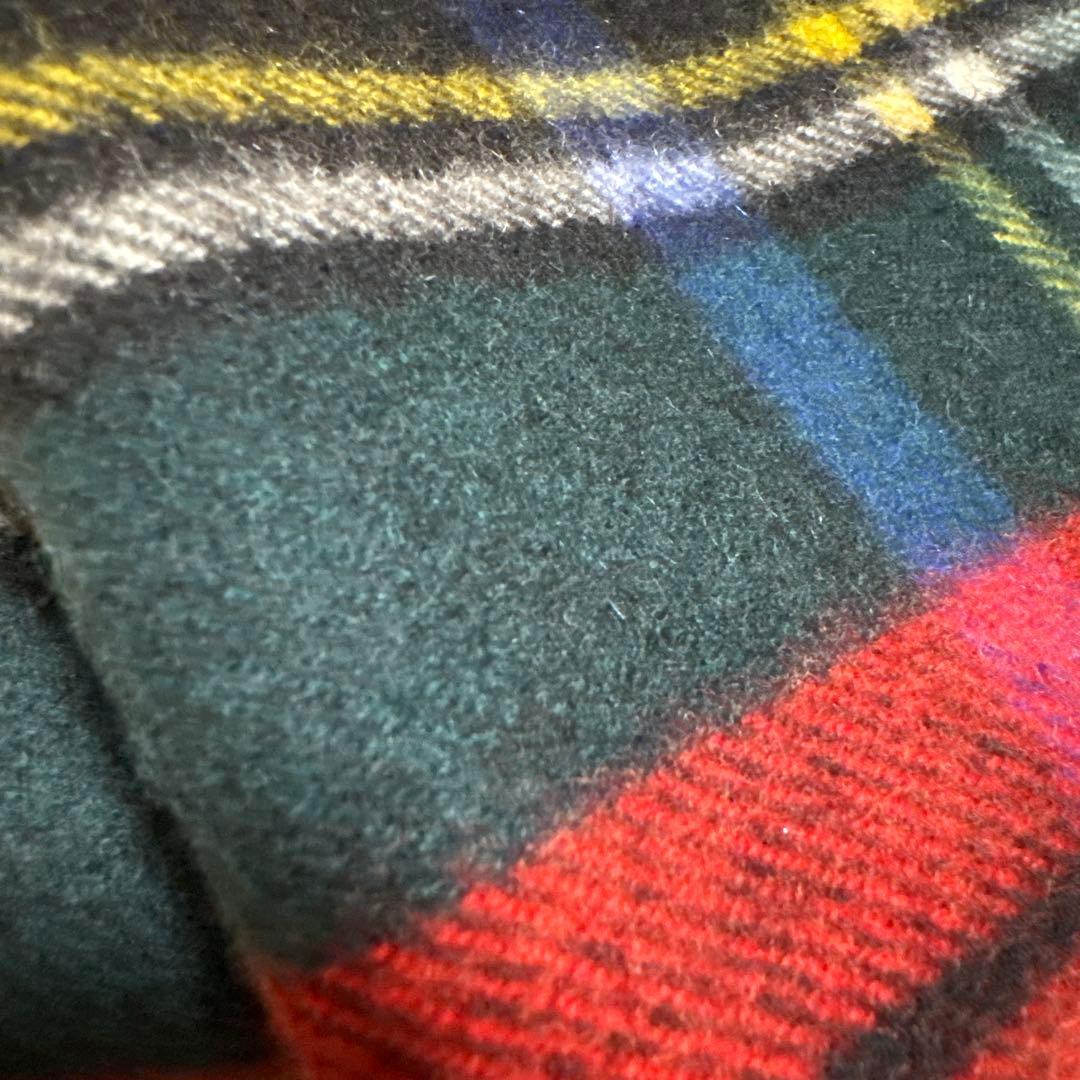 ジョンストンズ カシミヤ100％ 大判ストール ブラックスチュワート