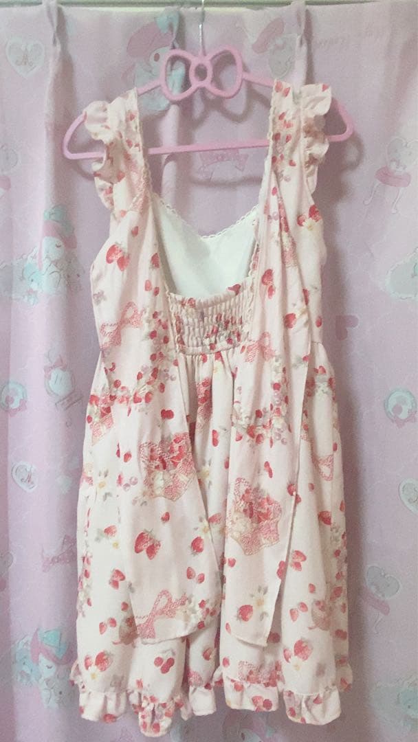 LIZLISA ストロベリーラビット柄 ジャンスカ