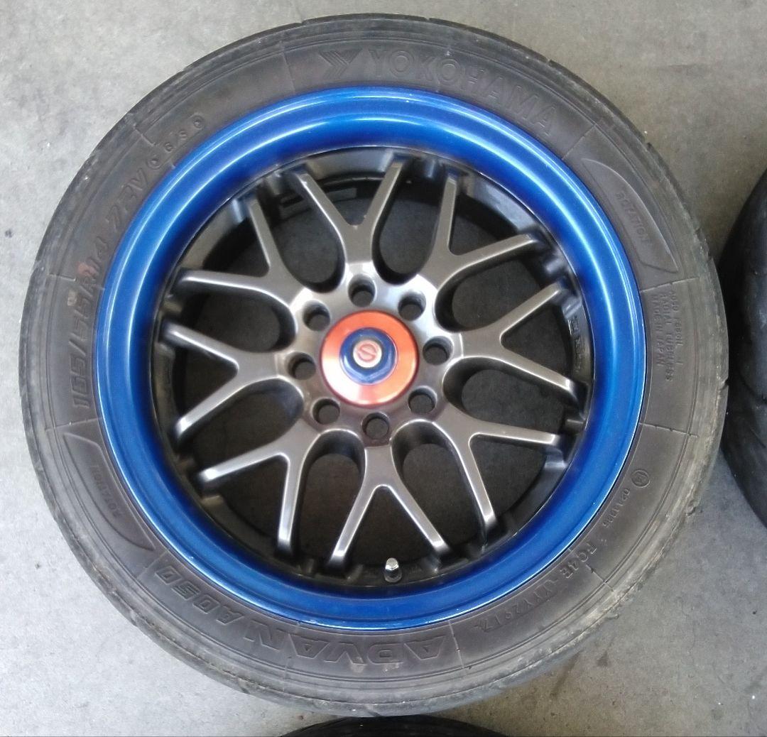 レーシングスパルコのメッシュホイール6JJ×14 100 4H特殊ナット付属