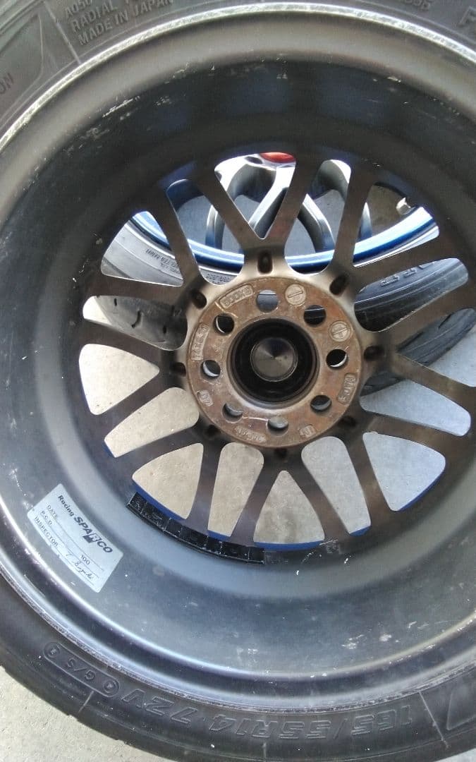 レーシングスパルコのメッシュホイール6JJ×14 100 4H特殊ナット付属