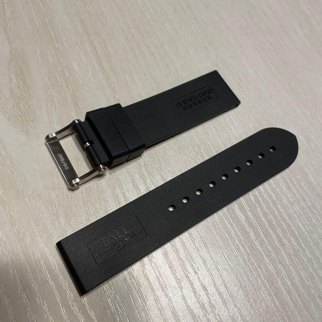 新品未使用品　BALL ボールウォッチ　ラバーベルト　22mm ブラック