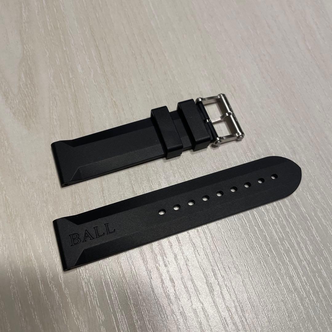 新品未使用品　BALL ボールウォッチ　ラバーベルト　22mm ブラック