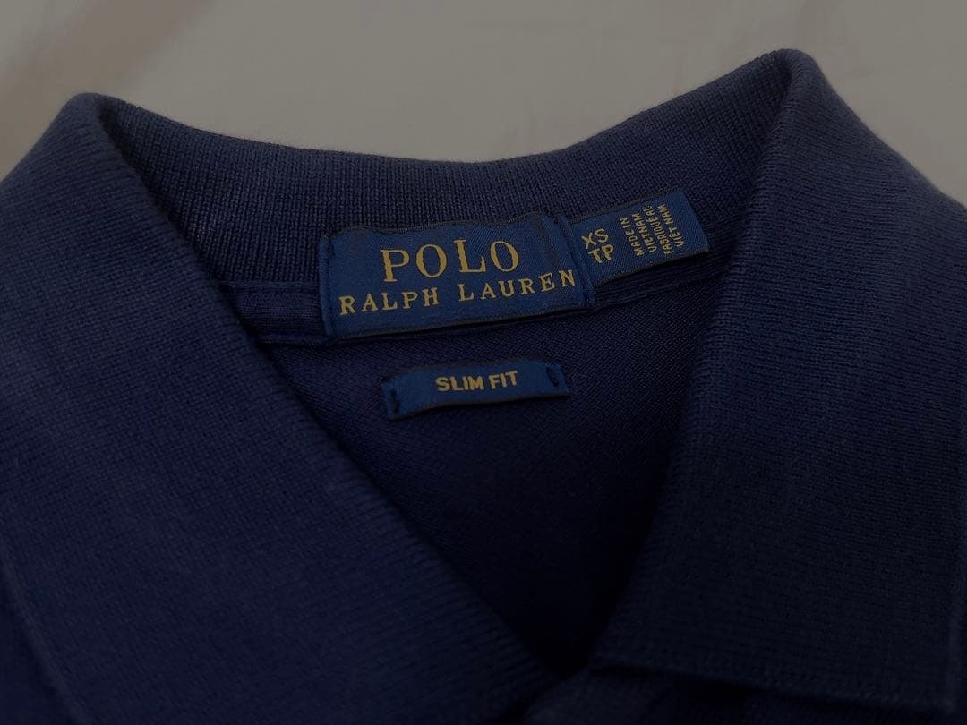 レアなベアータイプ♡ラルフローレン　ポロベア刺繍ポロシャツ　ネイビー　チェック