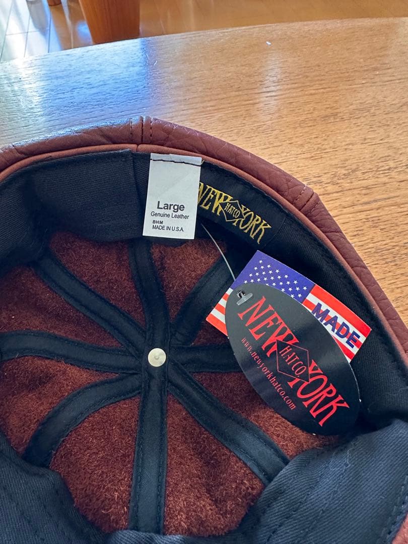 NEW YORK HATレザーキャスケット