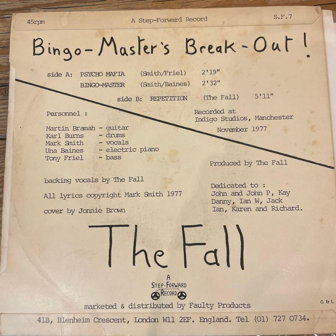 洋楽 THE FALL bingo masters break out