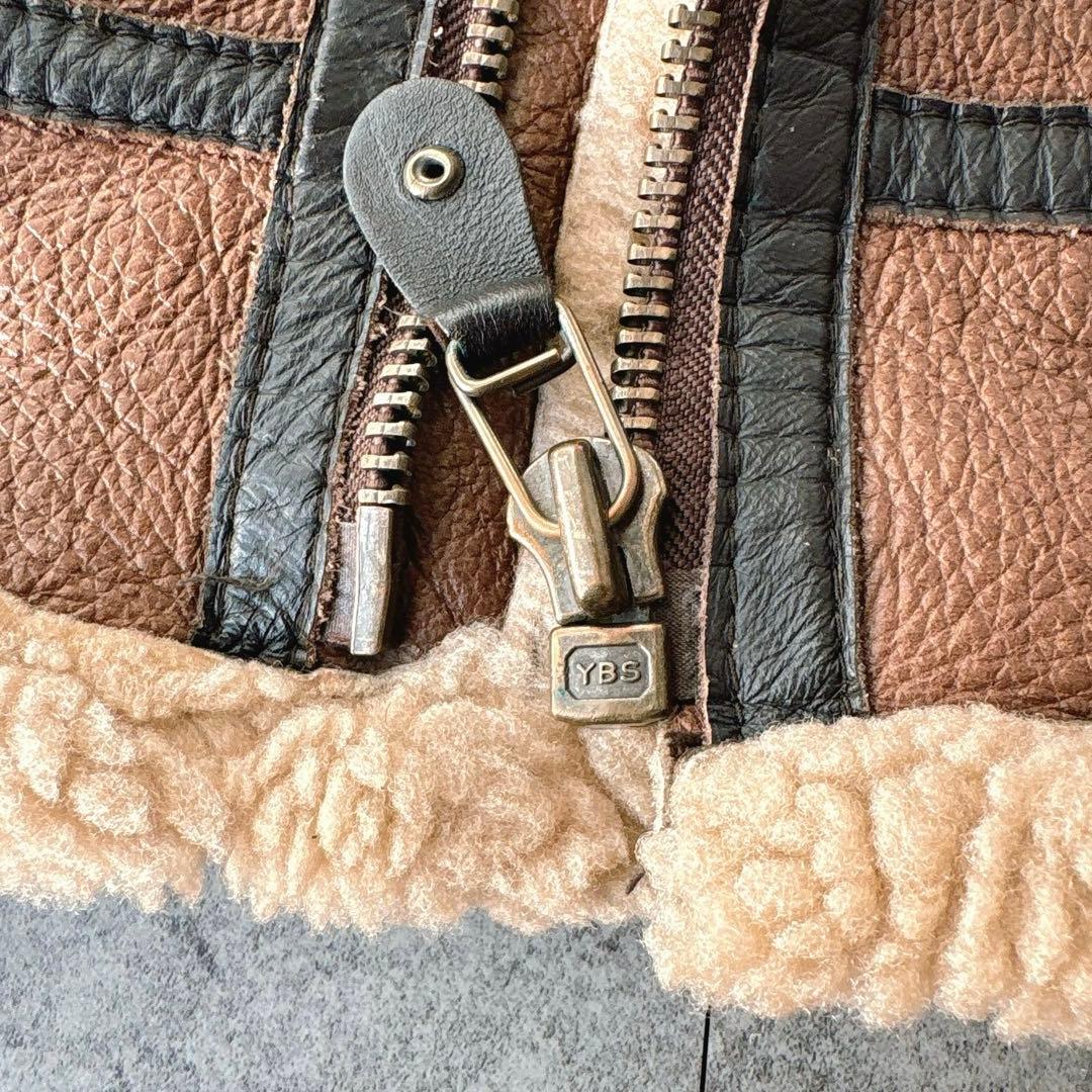 B-3 ムートンジャケット L 羊革 シープスキン フライトジャケット