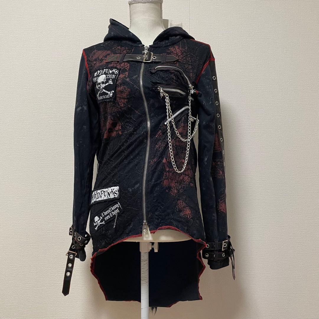 MAD GIRL mad punks ウサ耳パーカー Y2K スカル　ベルト