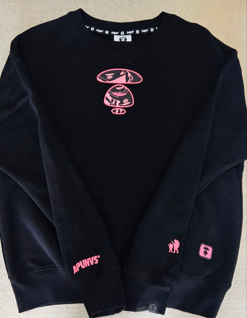 A BATHING APE XS ピンクロゴ スウェット エイプ